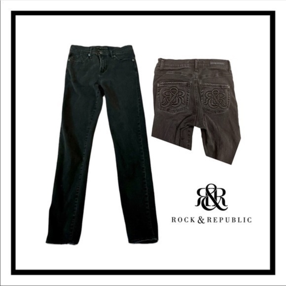 Rock & Republic Denim - Size 8 Rock & Republic Jeans Straight Leg Black Jeans